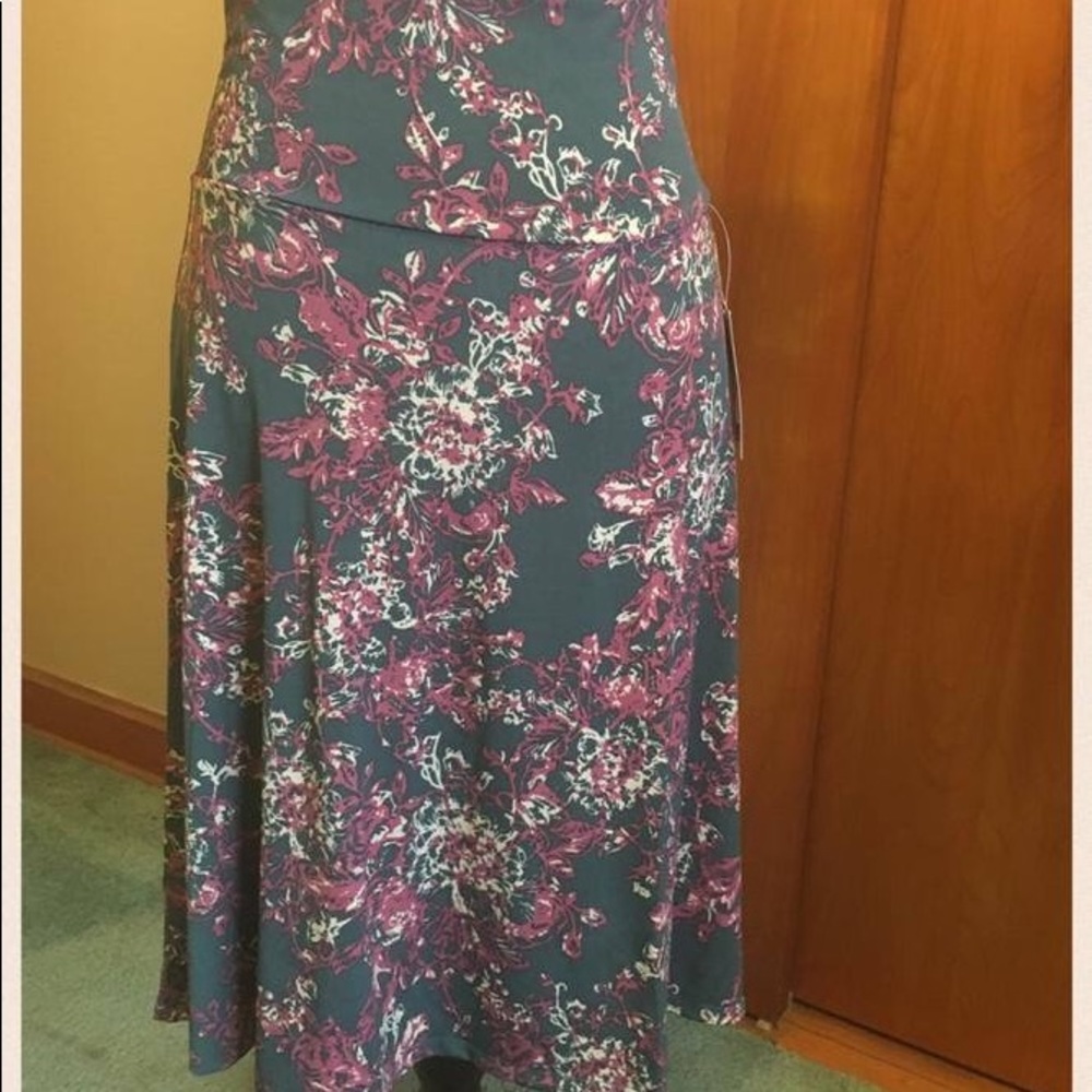 LuLaRoe XS Floral Azure Skirt